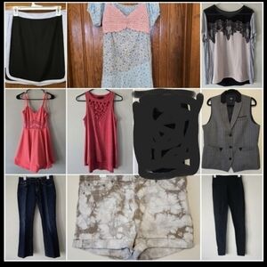 9 PIECE WOMENS CLOTHING BUNDLE BOX